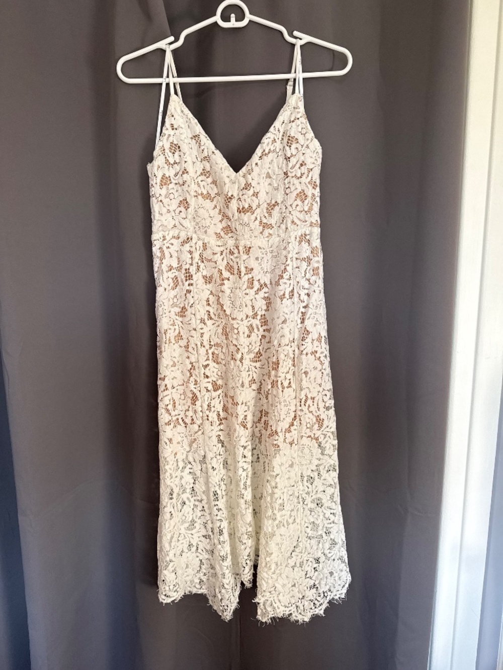 Lulus One Wish White Lace Midi Dress - Size M - Picture 2 of 5